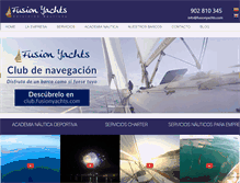 Tablet Screenshot of fusionyachts.com